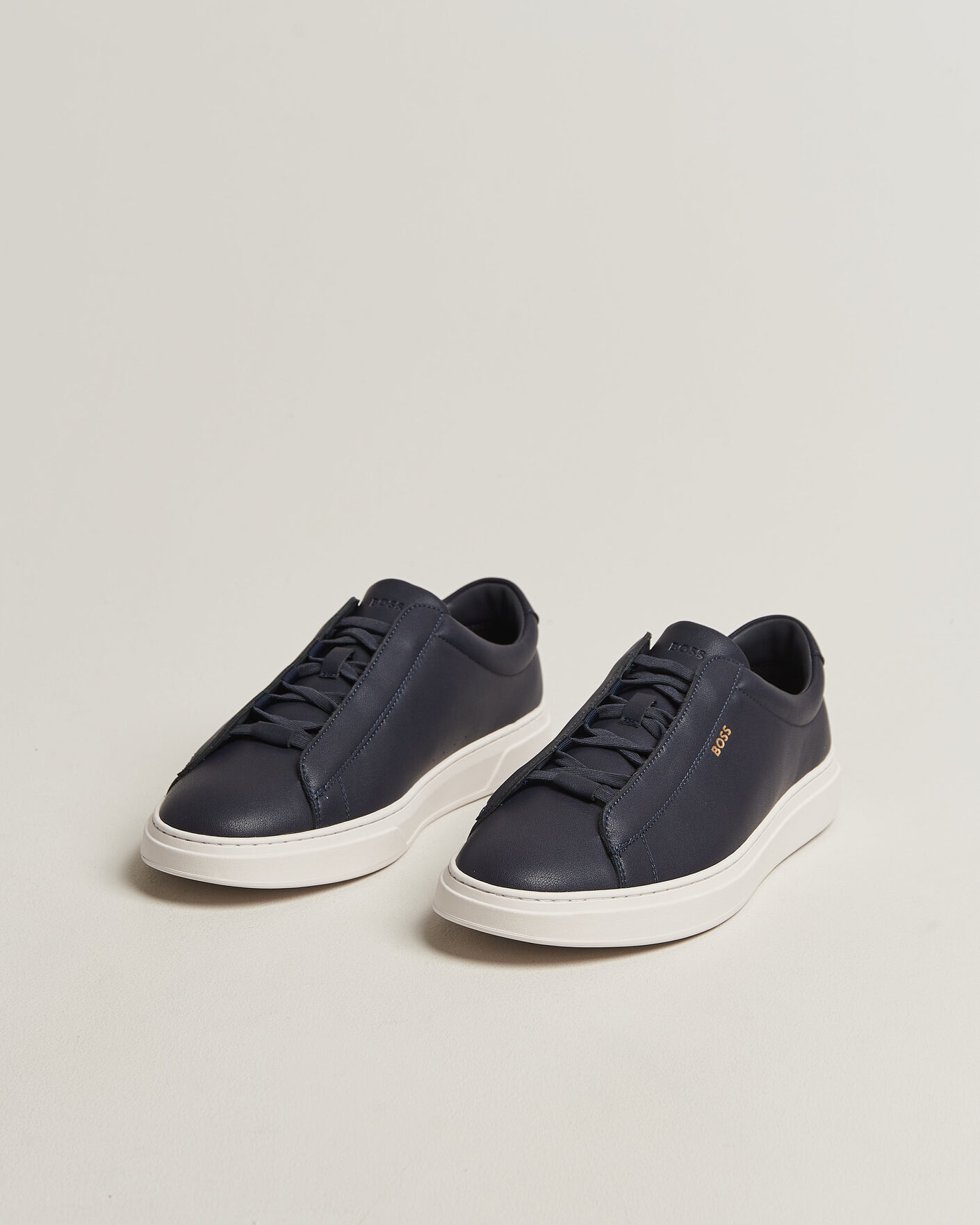 Homme | Baskets | BOSS BLACK | Kieran Leather Sneaker Dark Blue