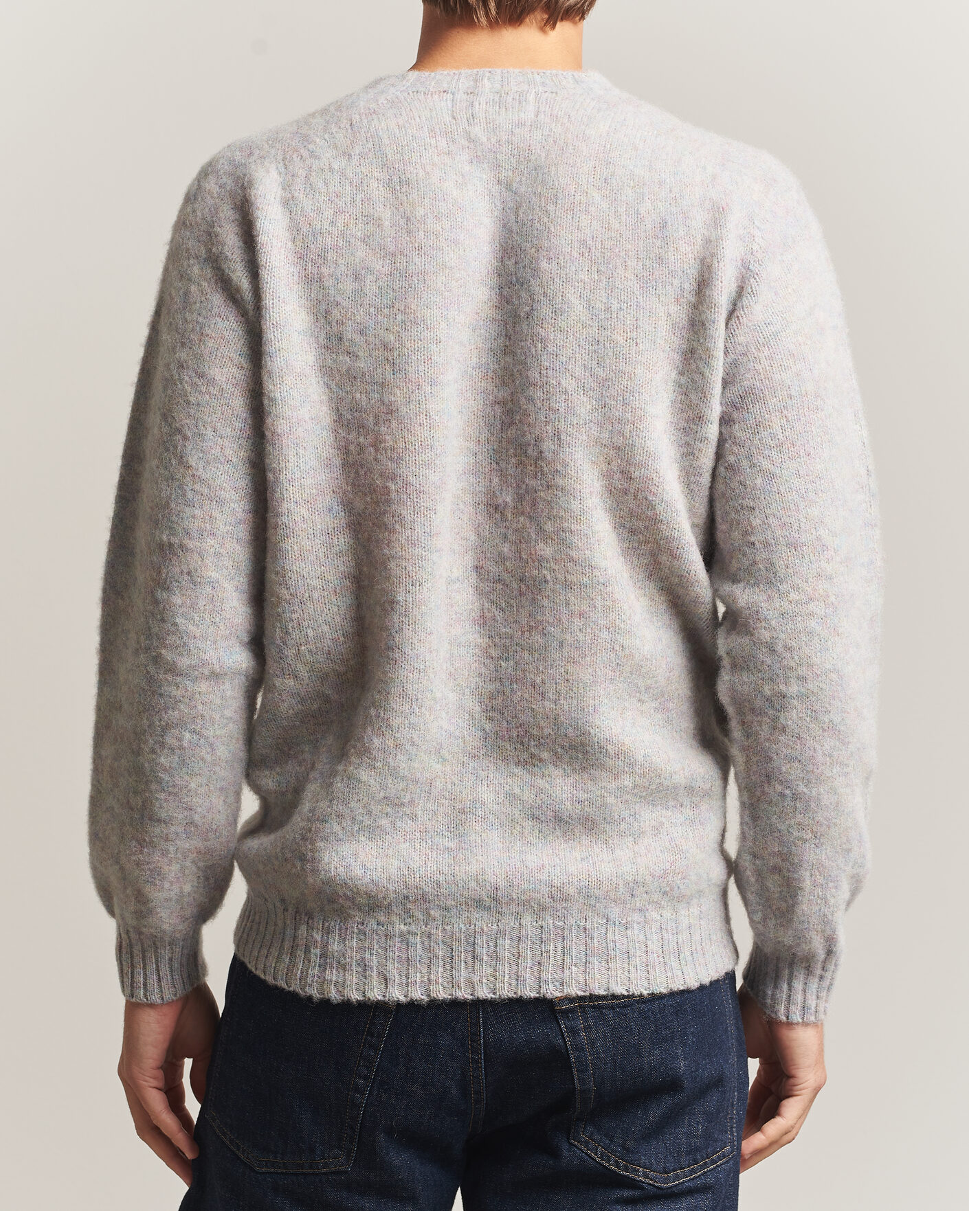 Homme | Pulls Et Tricots | Harley Of Scotland | Brushed Supersoft Lambswool Crewneck Aurora