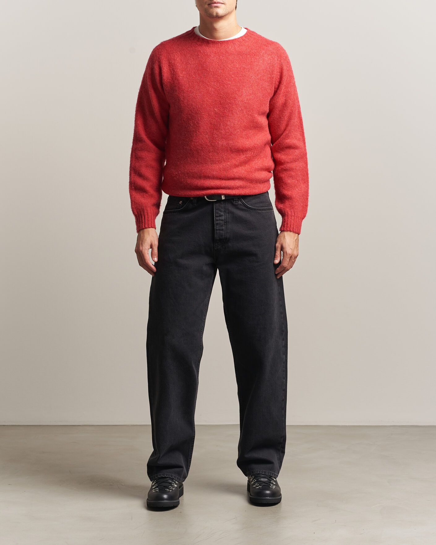 Homme | Pulls Et Tricots | Harley Of Scotland | Brushed Supersoft Lambswool Crewneck Damask