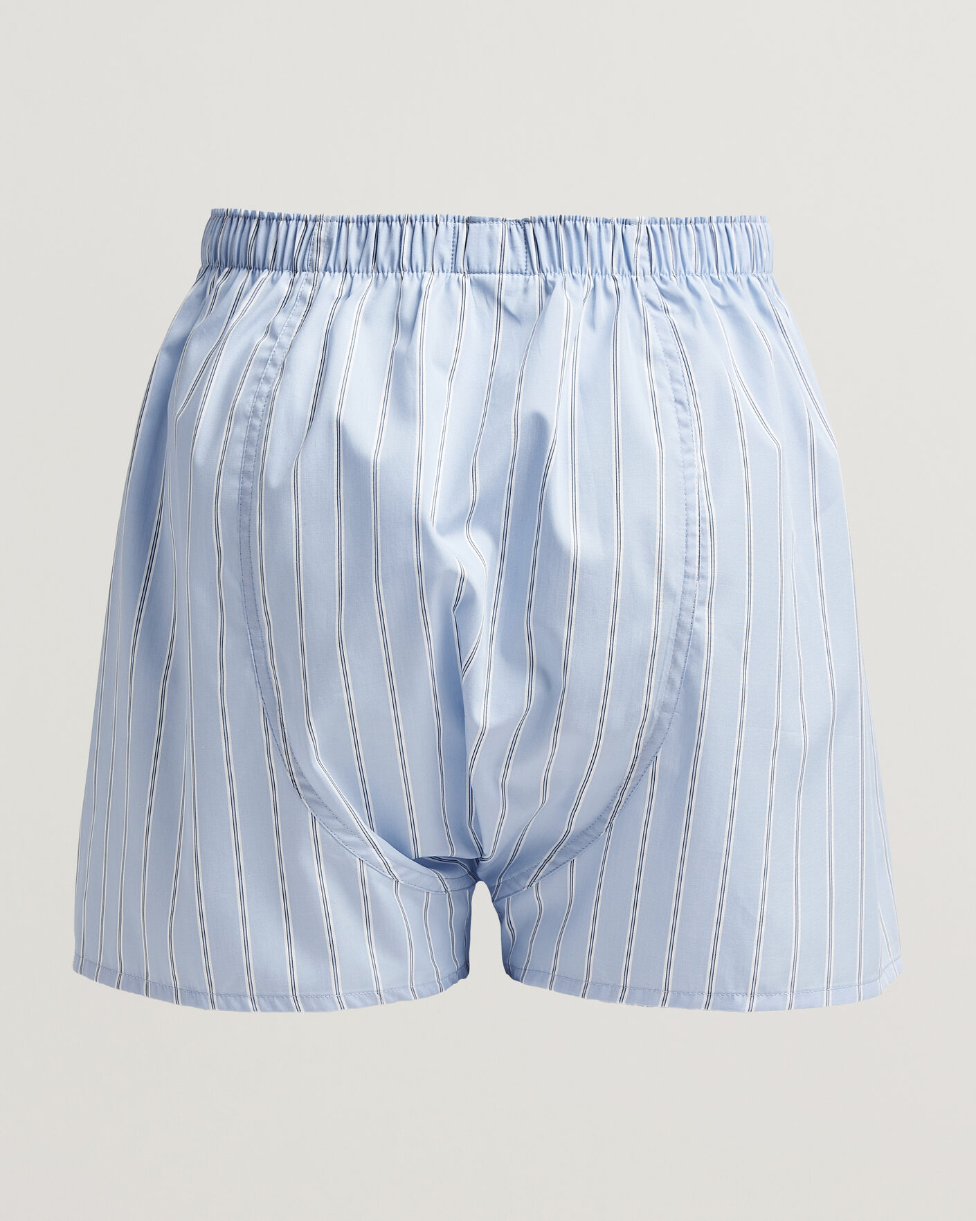 Homme | Sous-Vêtements Et Chaussettes | Sunspel | Classic Woven Cotton Boxer Shorts Blue Wide Stripe