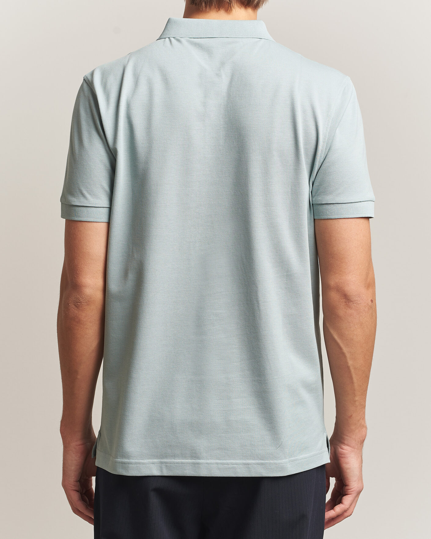 Homme | Polos | Sunspel | Short Sleeve Pique Polo Light Green