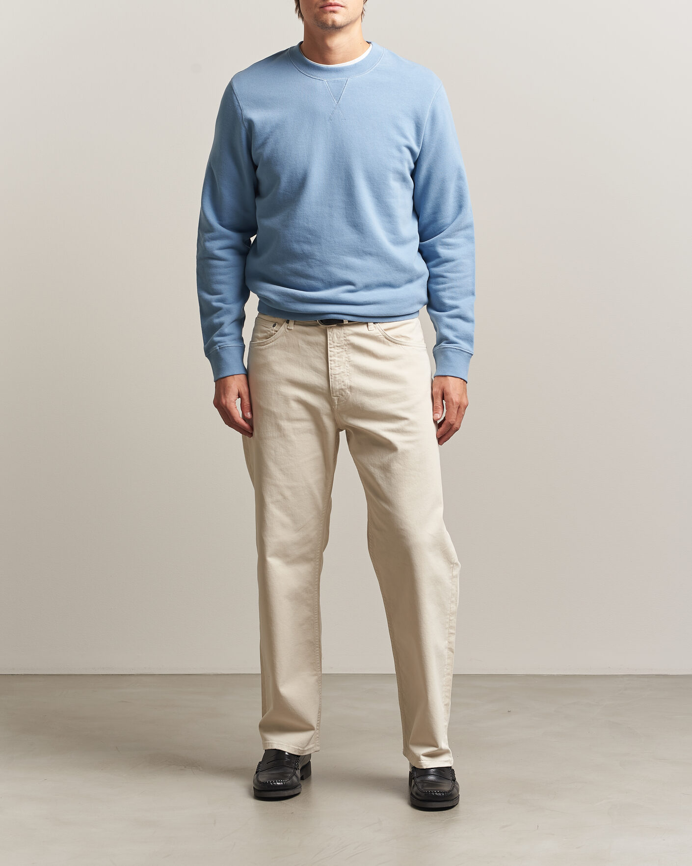 Homme | Pulls Et Tricots | Sunspel | Loopback Sweatshirt Studio Blue