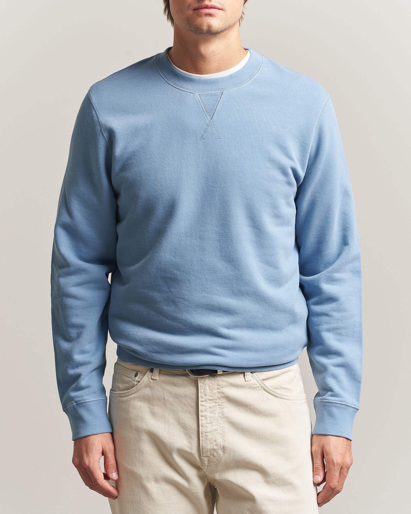 Homme | Pulls Et Tricots | Sunspel | Loopback Sweatshirt Studio Blue