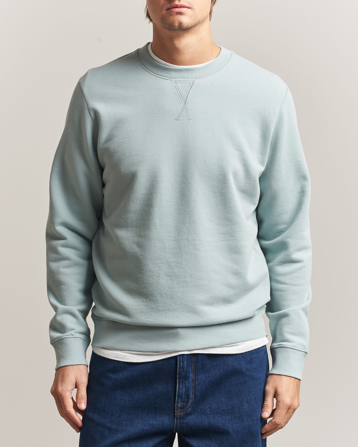 Homme | Pulls Et Tricots | Sunspel | Loopback Sweatshirt Light Green