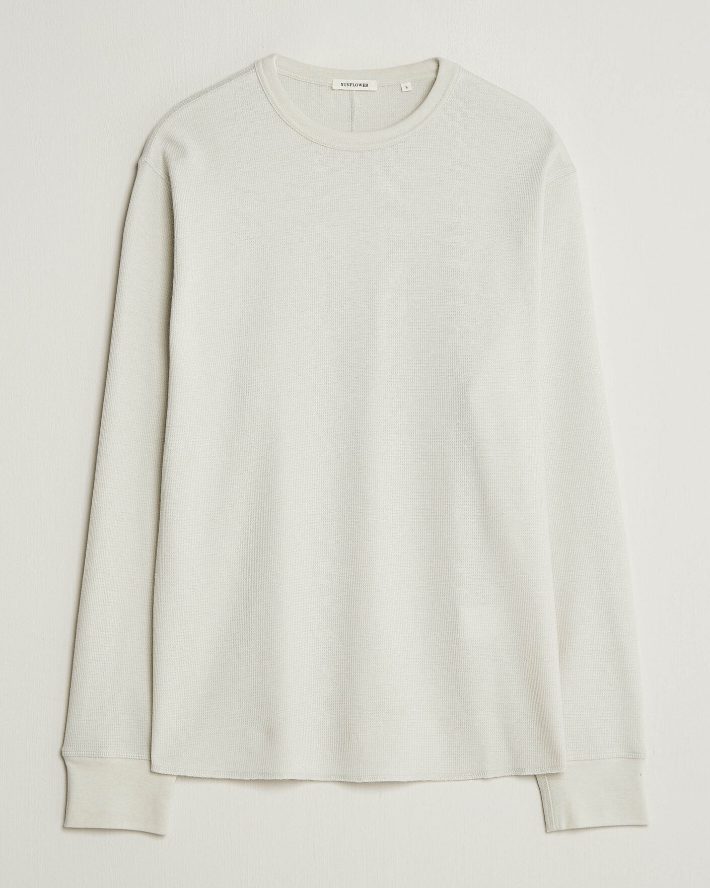 Homme | T-shirts | Sunflower | Wool Waffle Long Sleeve T-Shirt Kit White