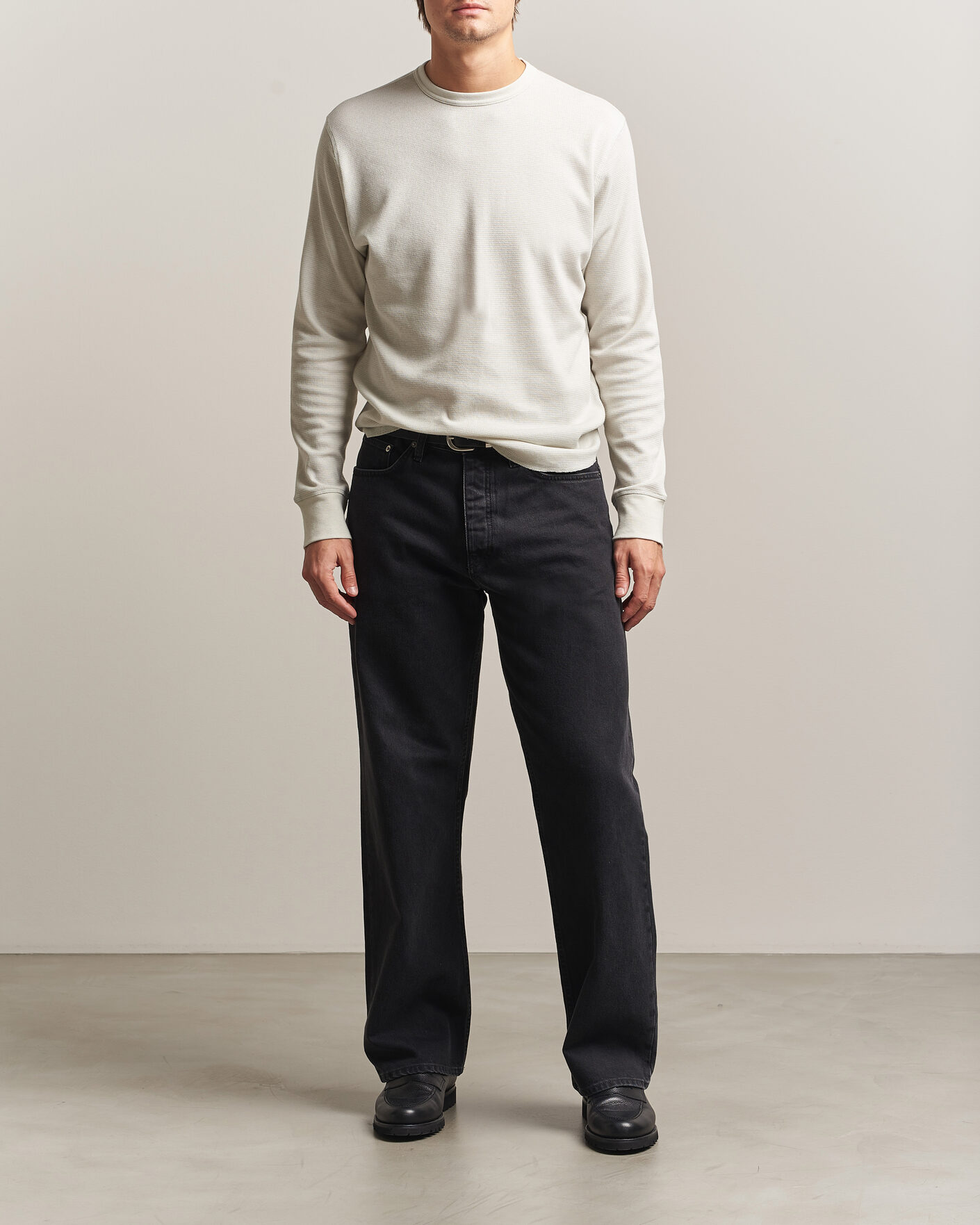 Homme | T-shirts | Sunflower | Wool Waffle Long Sleeve T-Shirt Kit White