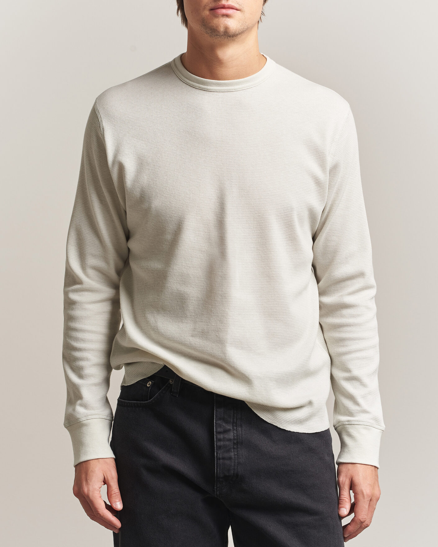 Homme | T-shirts | Sunflower | Wool Waffle Long Sleeve T-Shirt Kit White