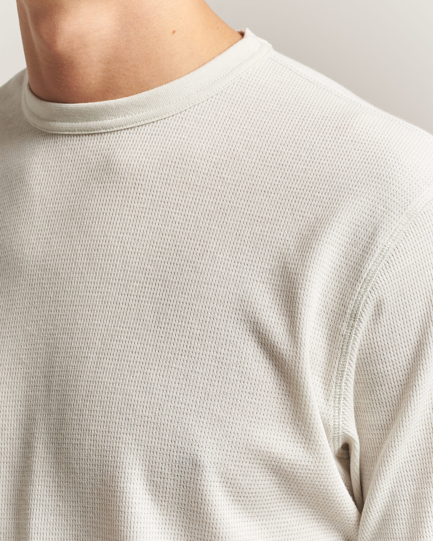 Homme | T-shirts | Sunflower | Wool Waffle Long Sleeve T-Shirt Kit White