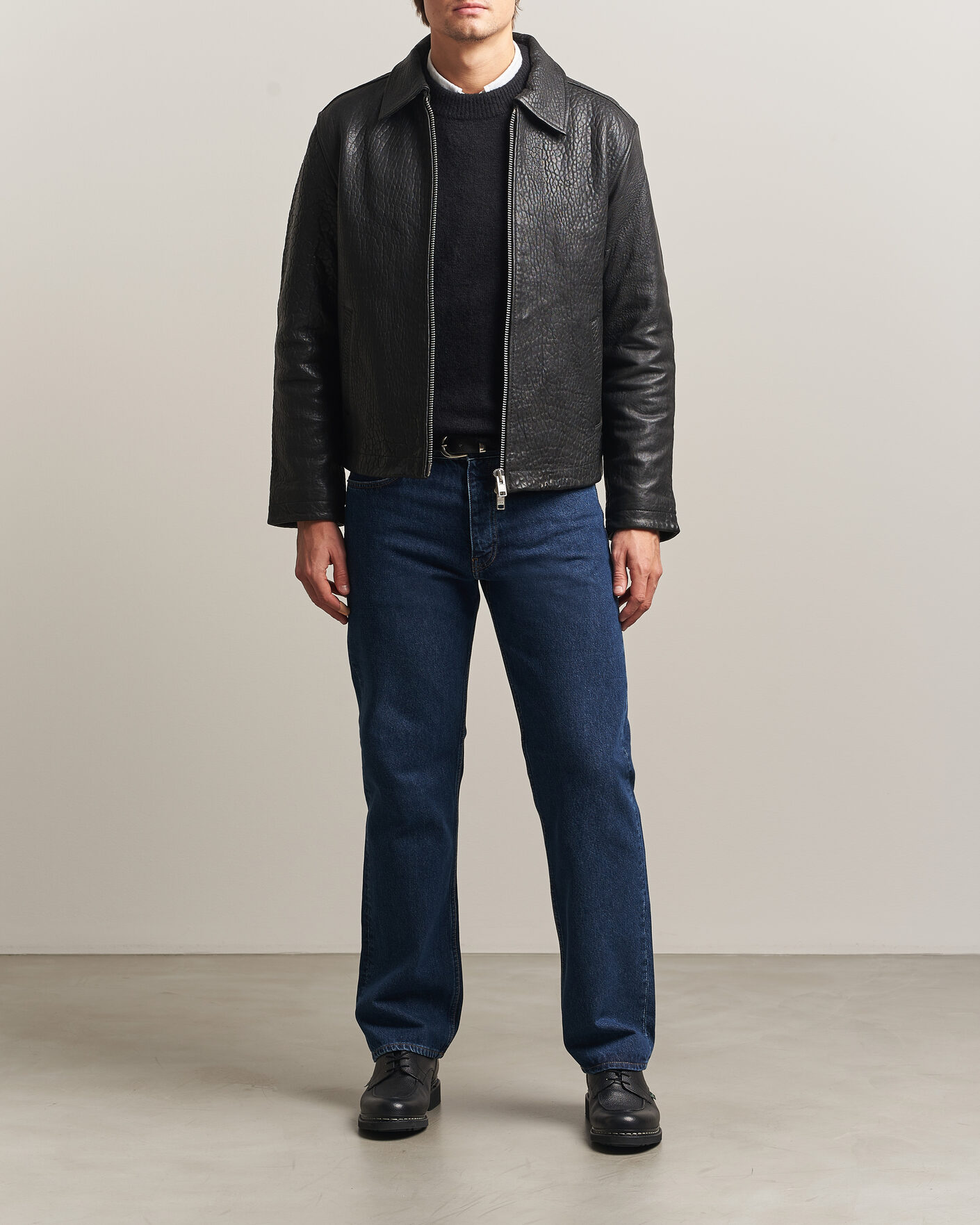 Homme | Manteaux Et Vestes | Sunflower | Short Leather Jacket Black