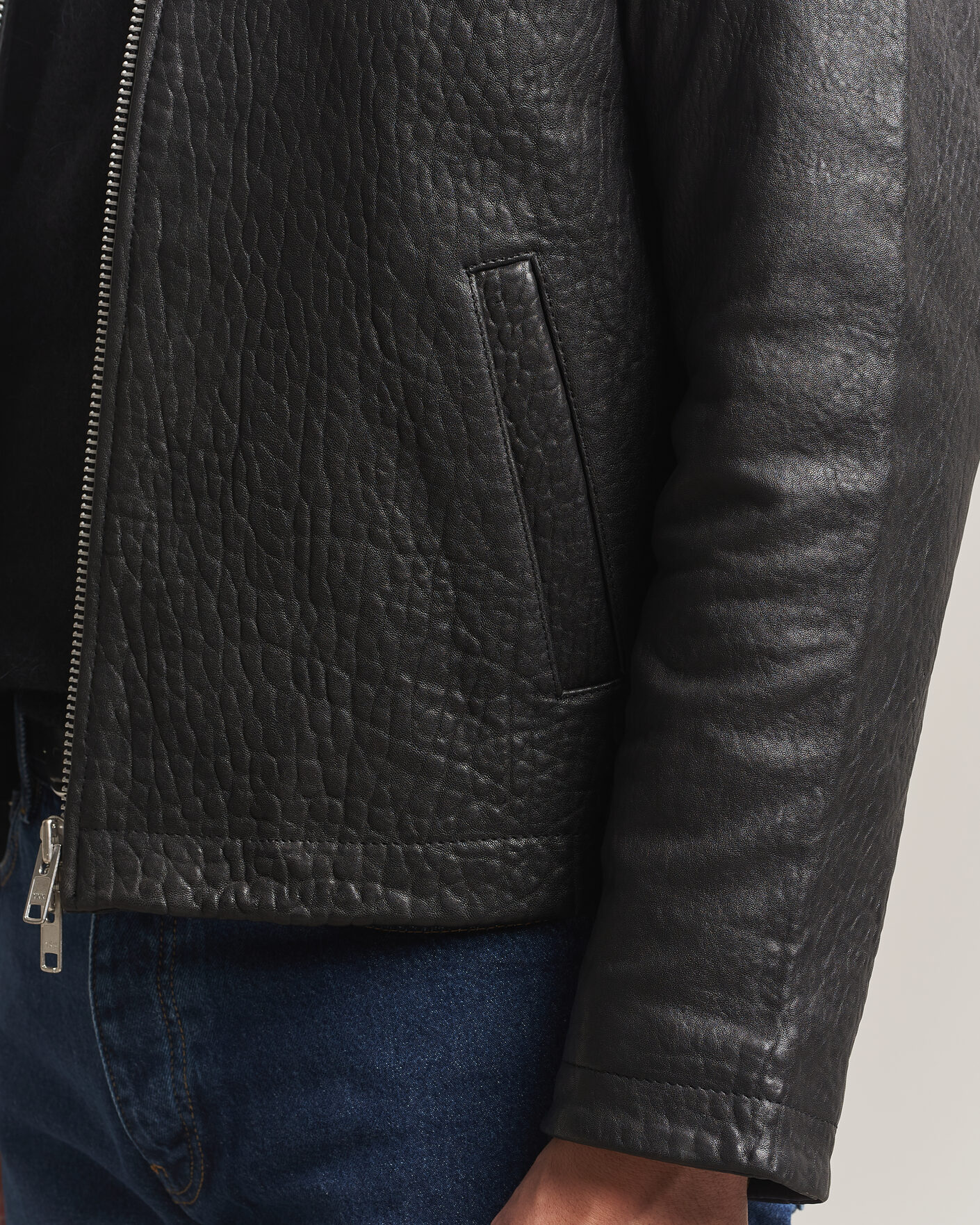 Homme | Manteaux Et Vestes | Sunflower | Short Leather Jacket Black