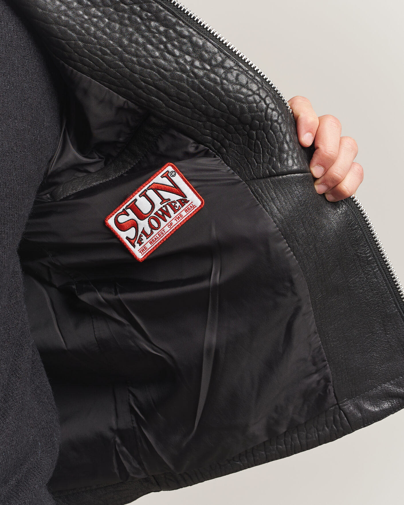 Homme | Manteaux Et Vestes | Sunflower | Short Leather Jacket Black