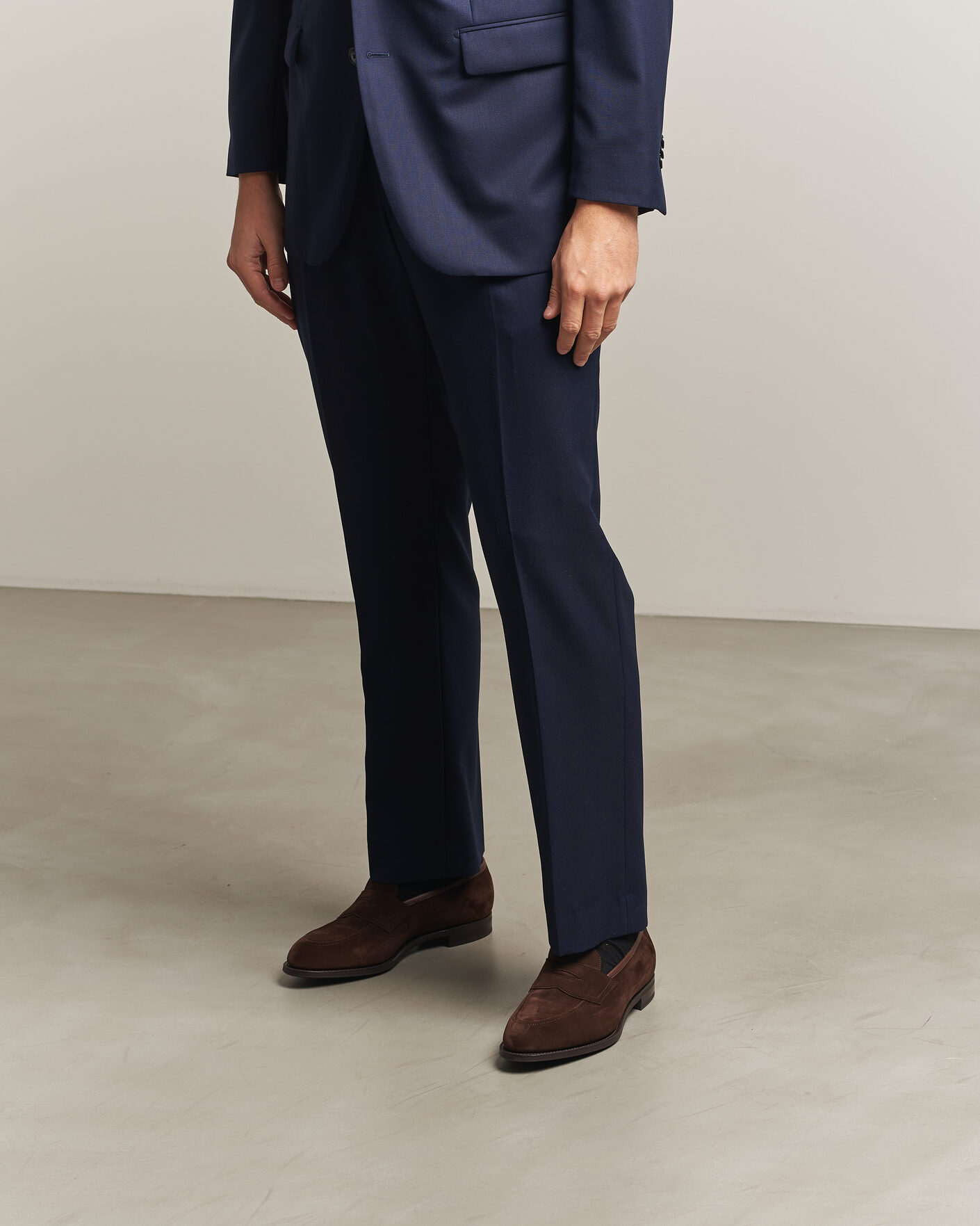 Homme | Loafers | Edward Green | Piccadilly Penny Loafer Mink Suede