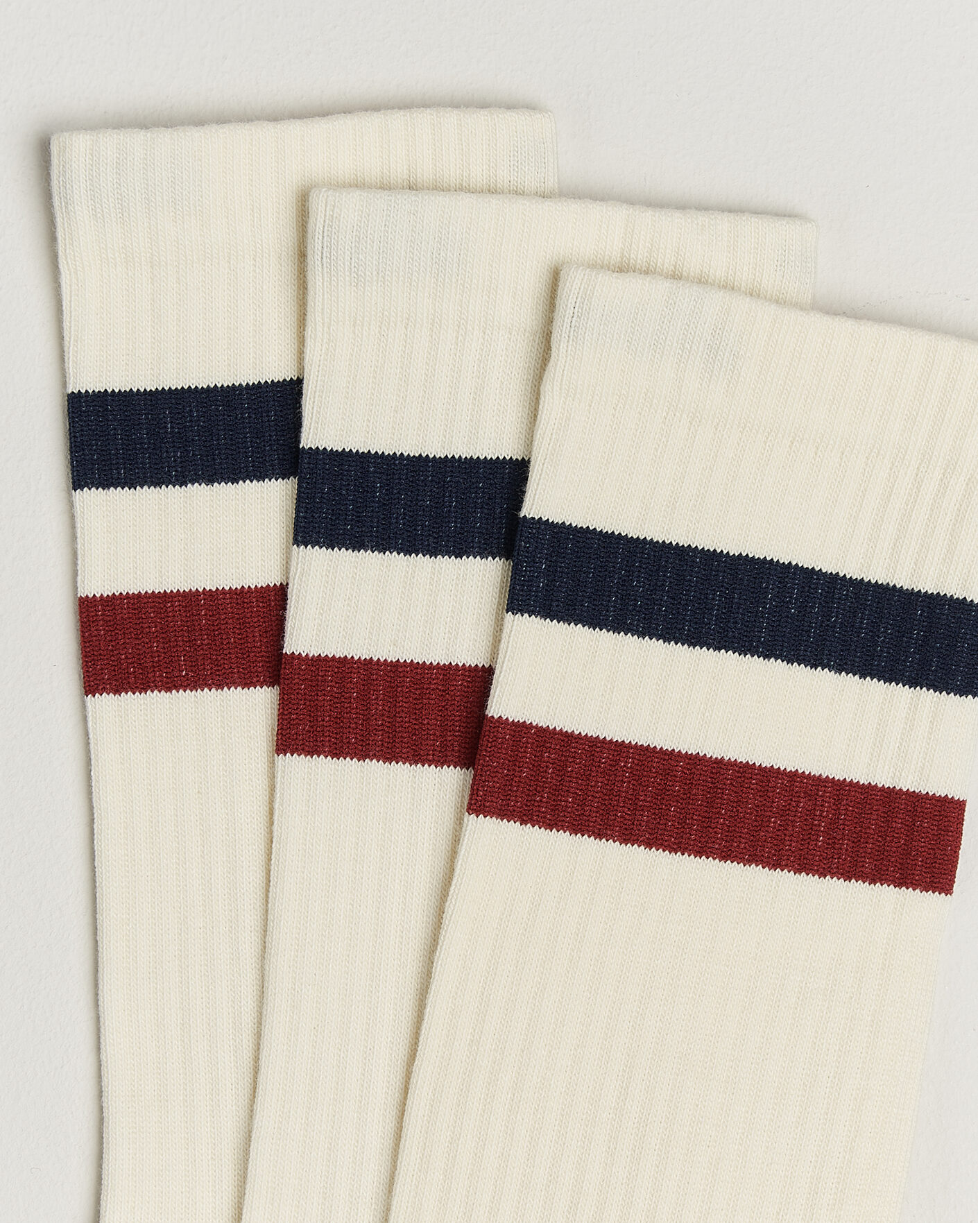 Homme | Sous-Vêtements Et Chaussettes | Sweyd | 3-Pack Two Stripe Cotton Socks Navy/Red/White