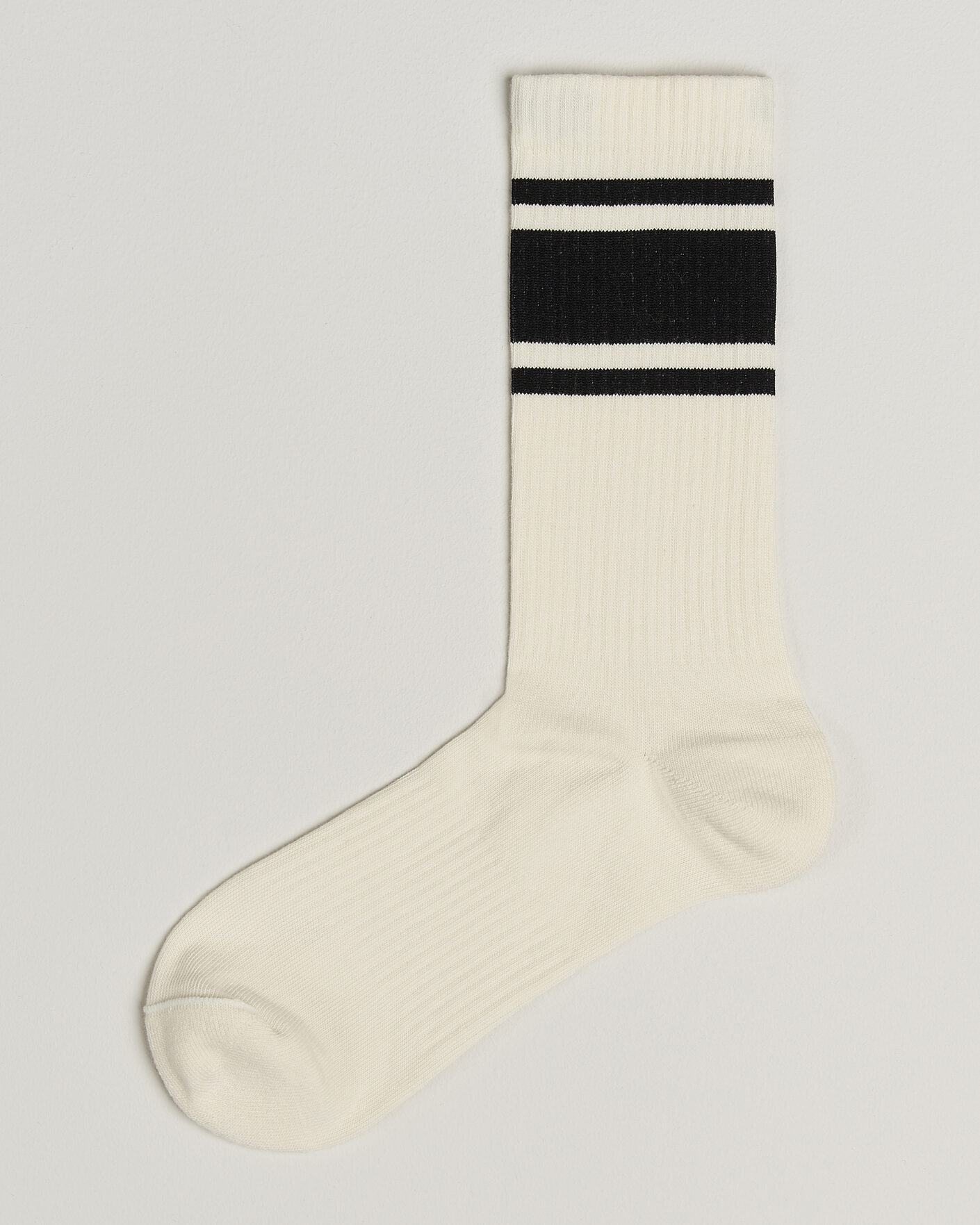 Homme | Sous-Vêtements Et Chaussettes | Sweyd | Triple Stripe Cotton Socks White/Black