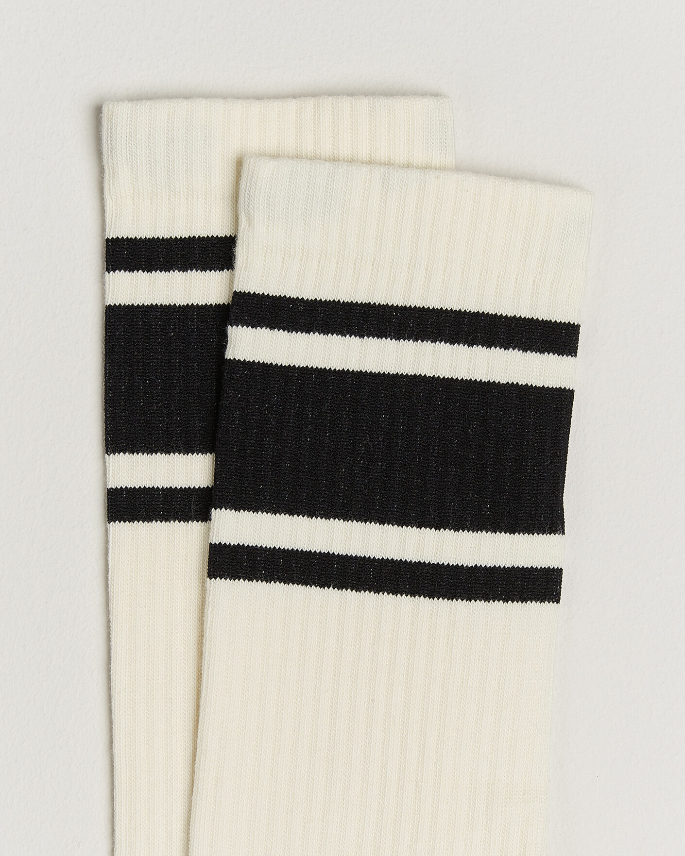 Homme | Sous-Vêtements Et Chaussettes | Sweyd | Triple Stripe Cotton Socks White/Black