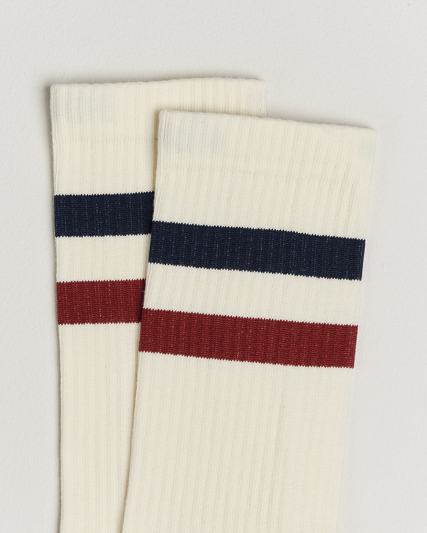 Homme | Sous-Vêtements Et Chaussettes | Sweyd | Two Stripe Cotton Socks Navy/Red/White