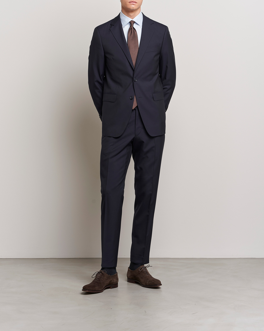 Homme | Costumes | Oscar Jacobson | Falk Wool Suit Navy