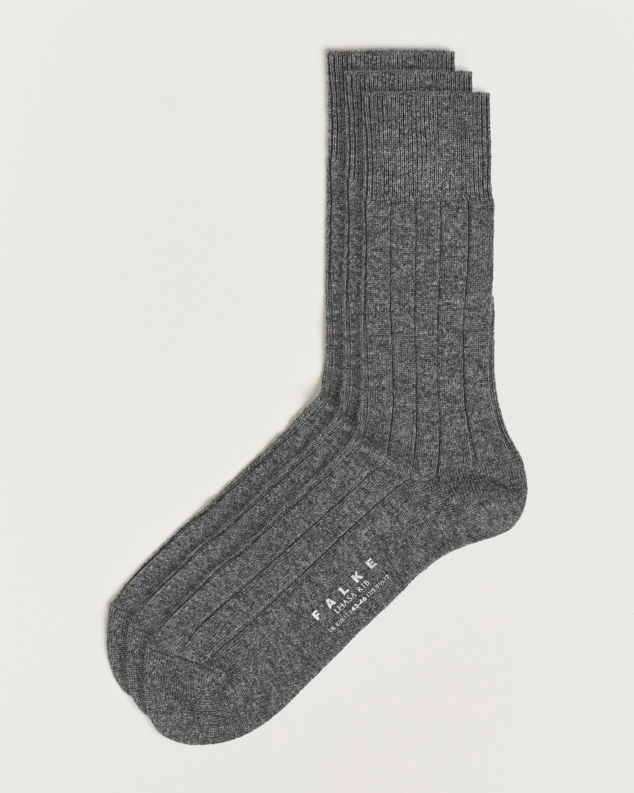 Homme | Sous-Vêtements Et Chaussettes | Falke | 3-Pack Lhasa Cashmere Socks Light Grey