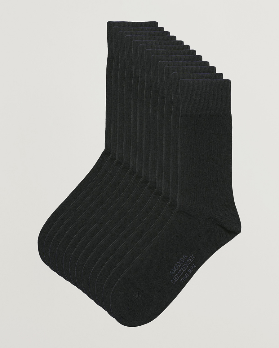 Homme | Sous-Vêtements Et Chaussettes | Amanda Christensen | 12-Pack True Cotton Socks Black