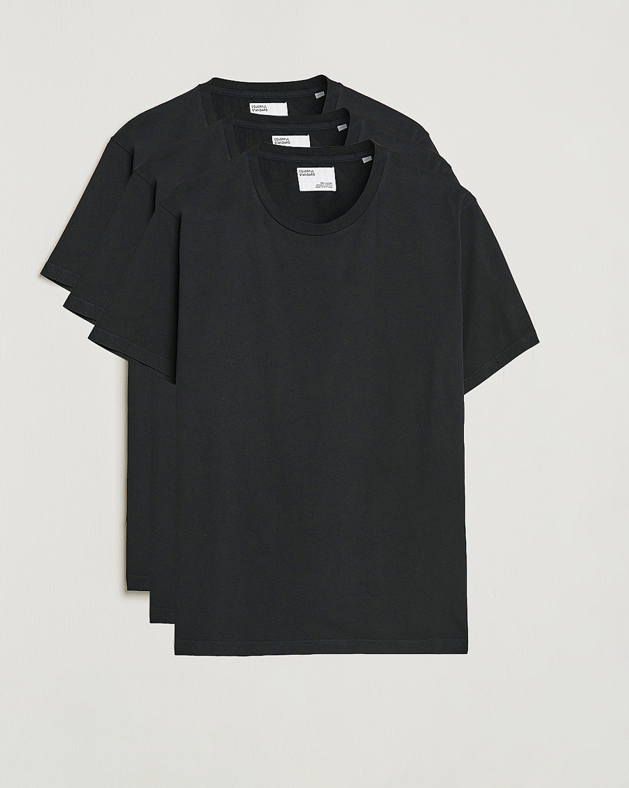 Homme | T-shirts | Colorful Standard | 3-Pack Classic Organic T-Shirt Deep Black