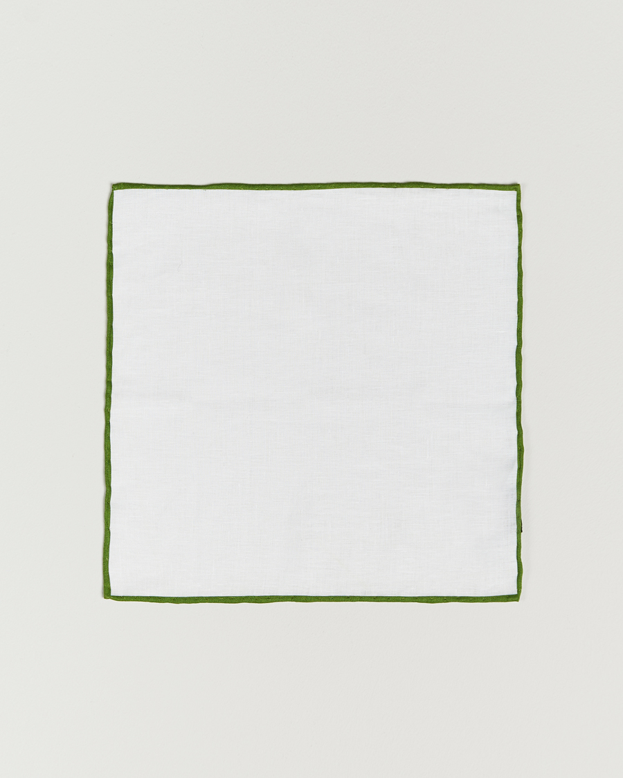 Herre | Lommetørklær | Amanda Christensen | Set Tie & Pocket Square Green/White