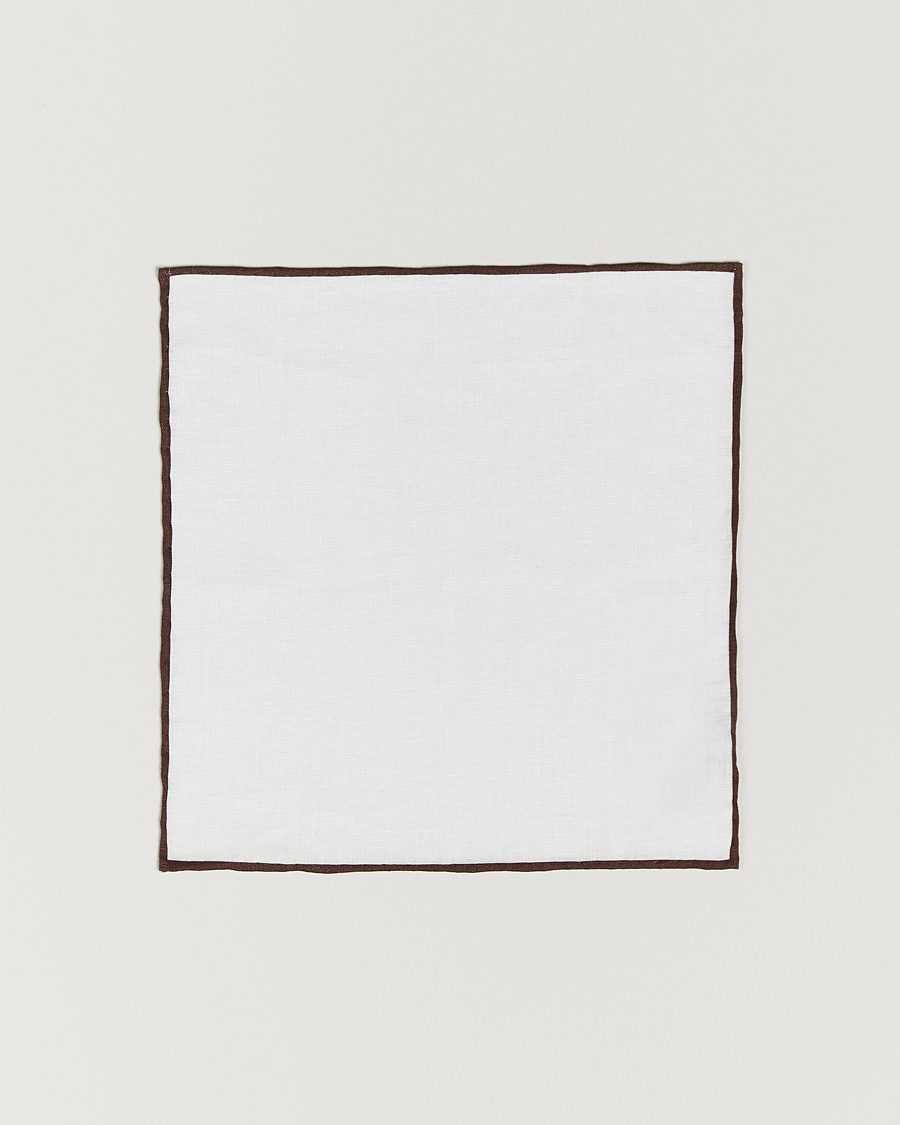 Homme | Cravates | Amanda Christensen | Set Tie & Pocket Square Brown/White