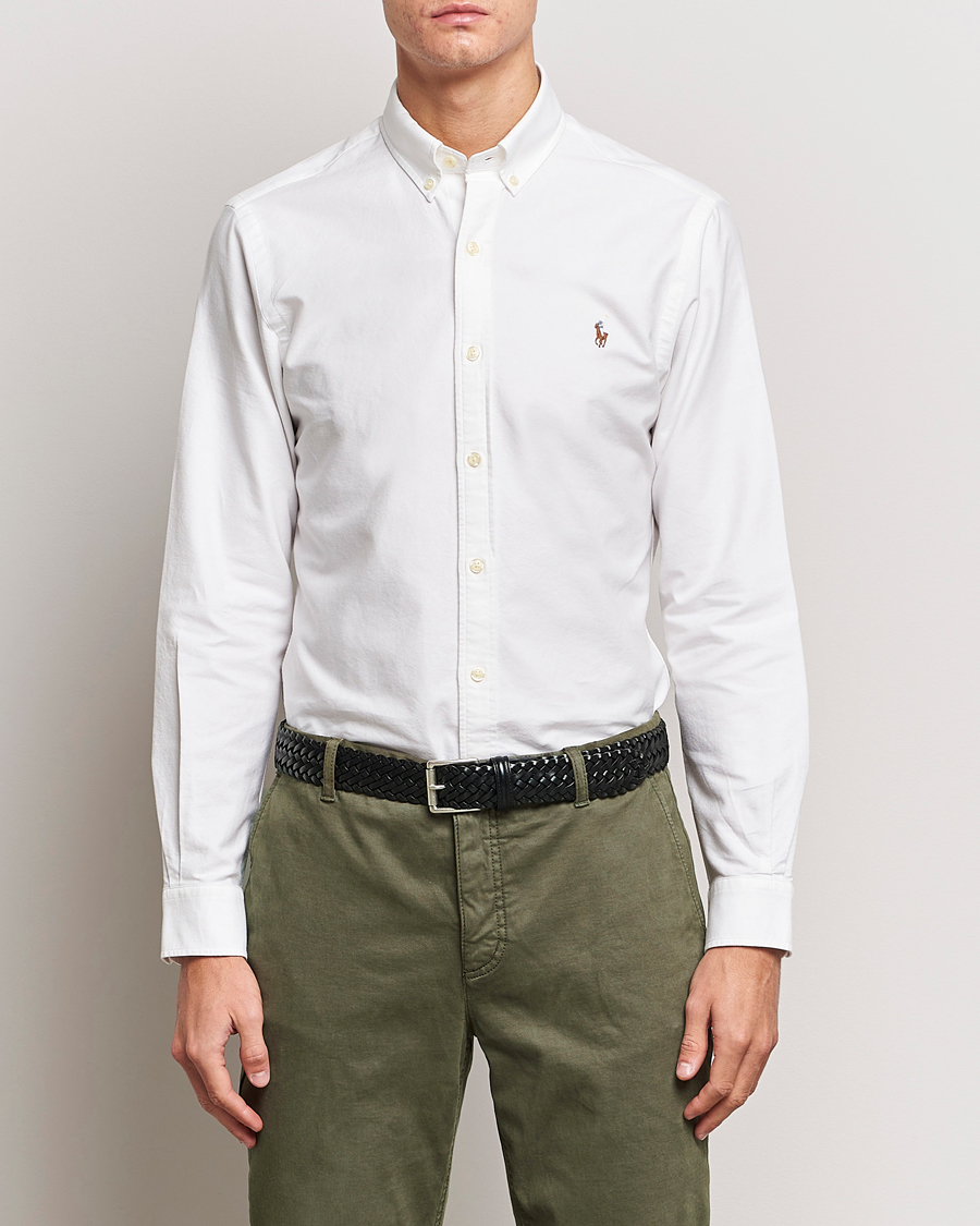 Homme | Chemises | Polo Ralph Lauren | 2-Pack Slim Fit Shirt Oxford White/Stripes Blue
