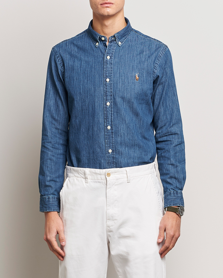 Homme | Chemises | Polo Ralph Lauren | 2-Pack Slim Fit Denim Shirt Washed/Dark Wash