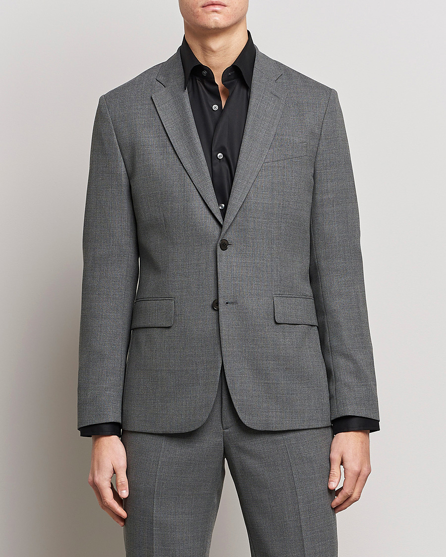 Homme | Business & Beyond | J.Lindeberg | Hopper Active Hopsack Suit Grey Melange