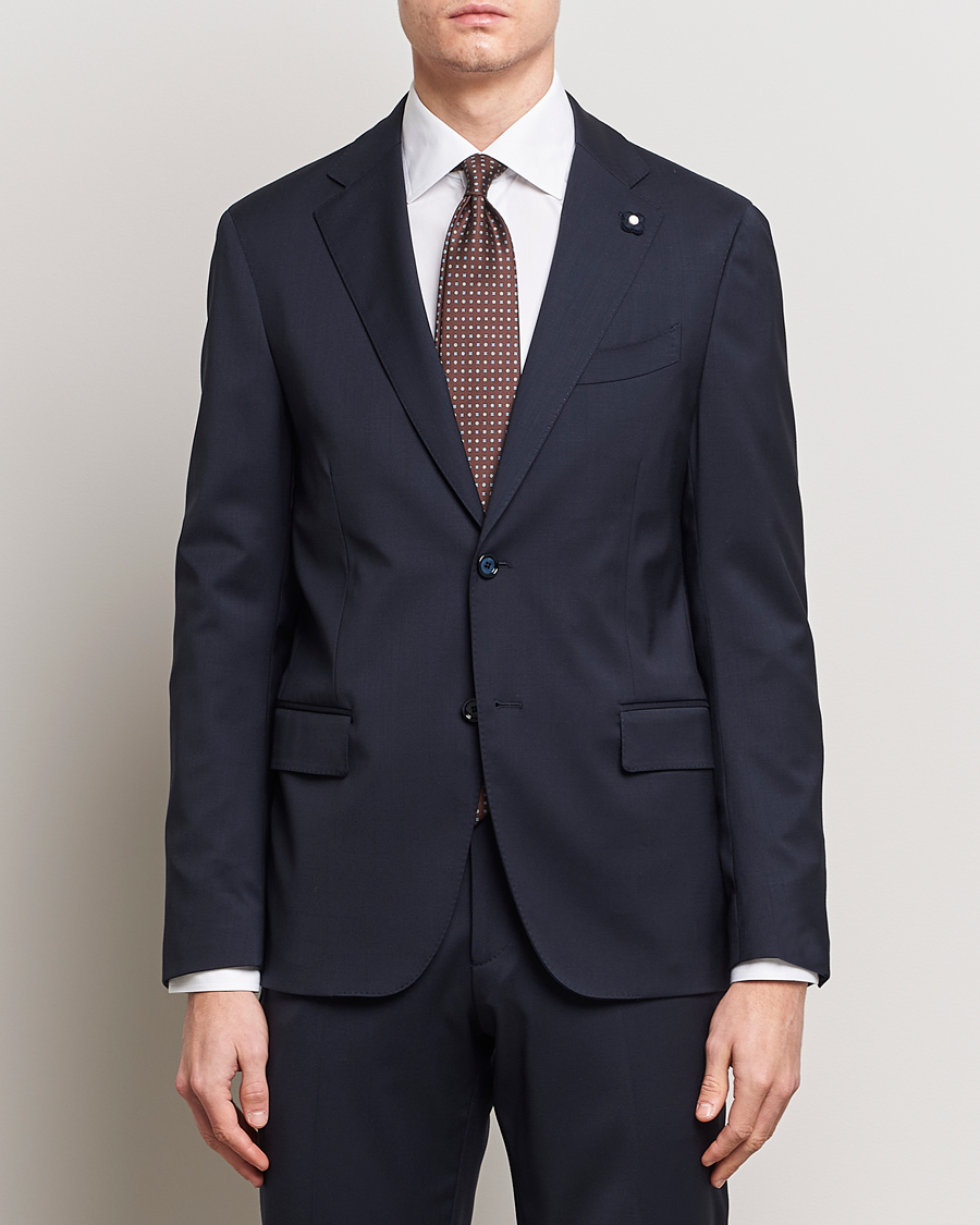 Homme | Italian Department | Lardini | Wool Suit Navy