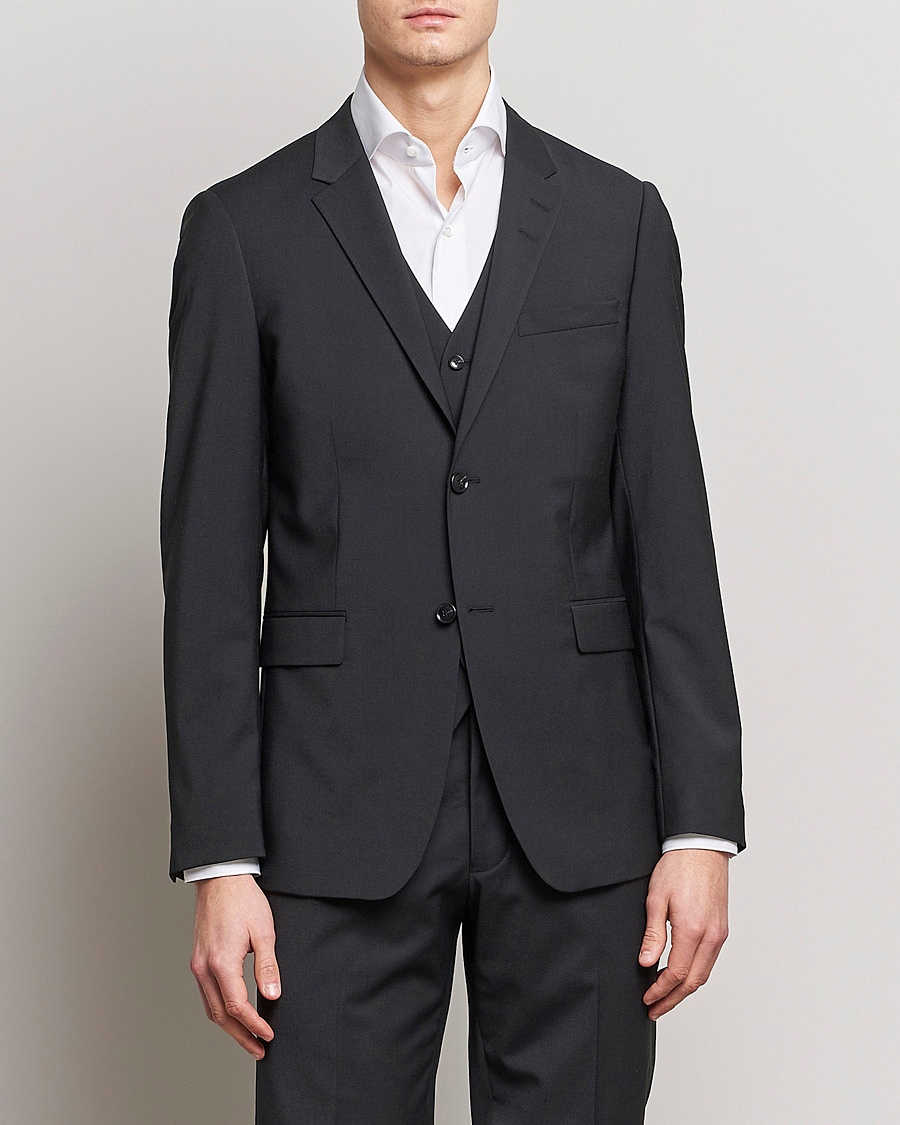 Men | Suits | Tiger of Sweden | Jerretts Wool Travel Suit Black