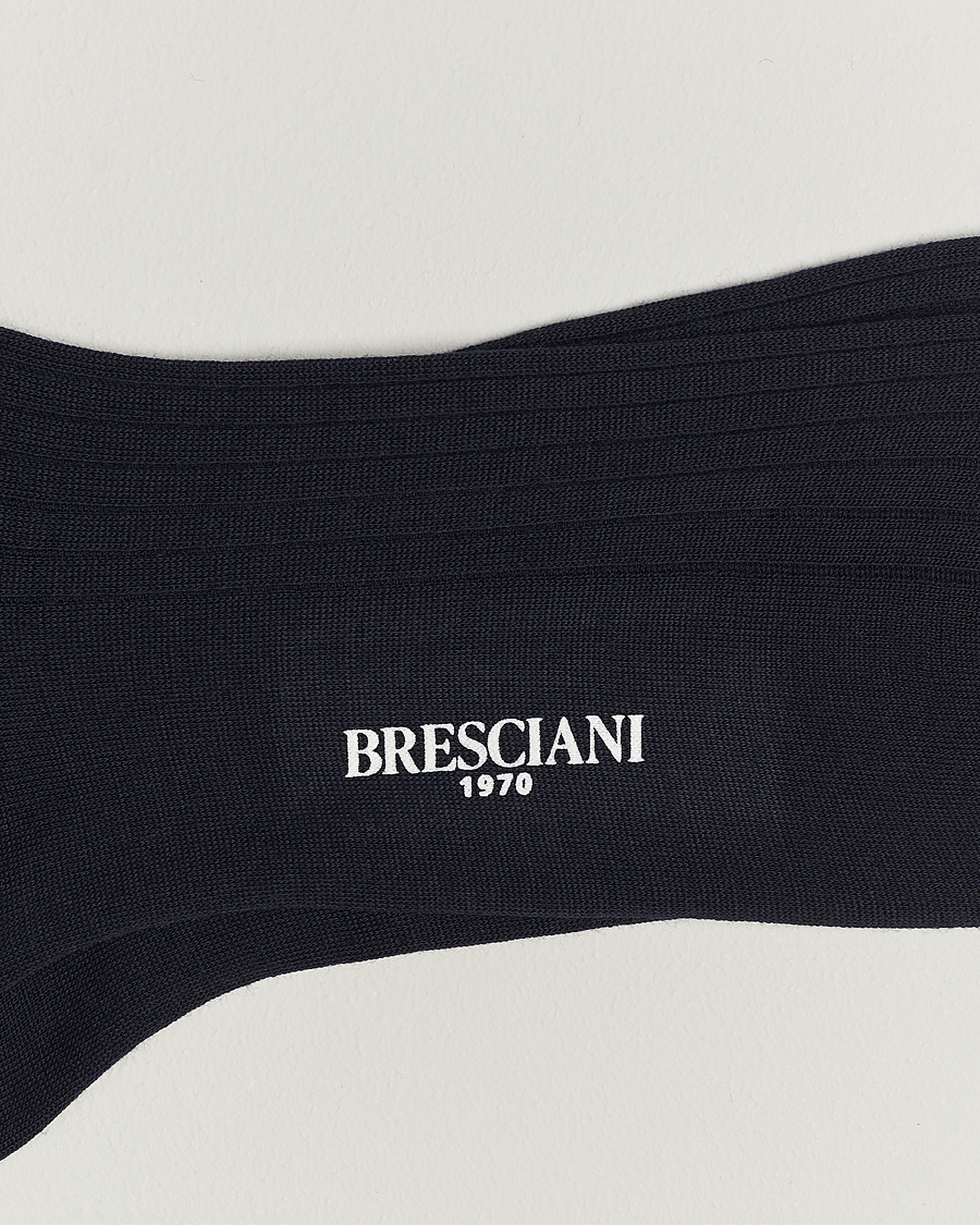 Homme | Sous-Vêtements Et Chaussettes | Bresciani | 3-pack Wool/Nylon Ribbed Short Socks Navy