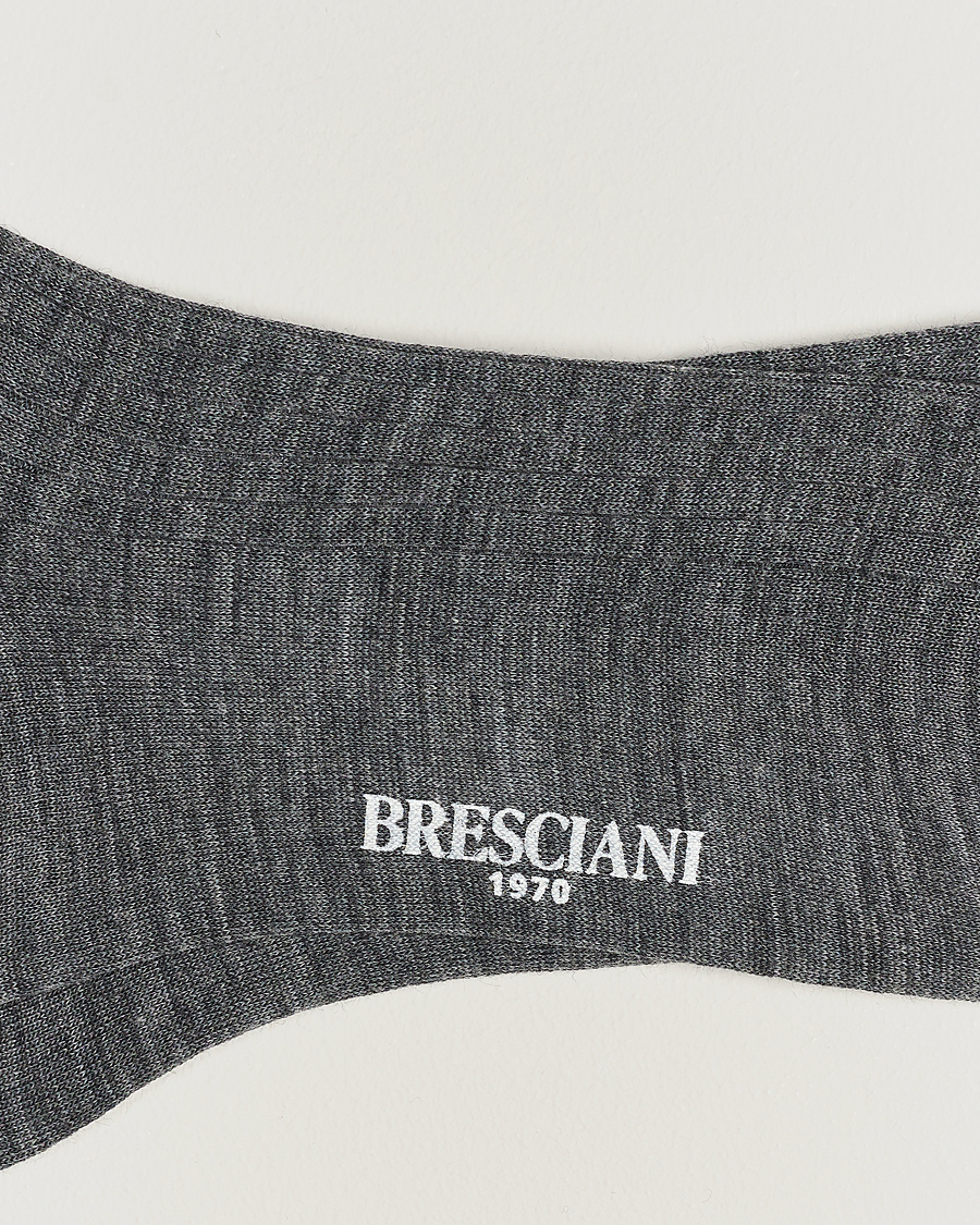 Homme | Sous-Vêtements Et Chaussettes | Bresciani | 3-pack Wool/Nylon Ribbed Short Socks Medium Grey