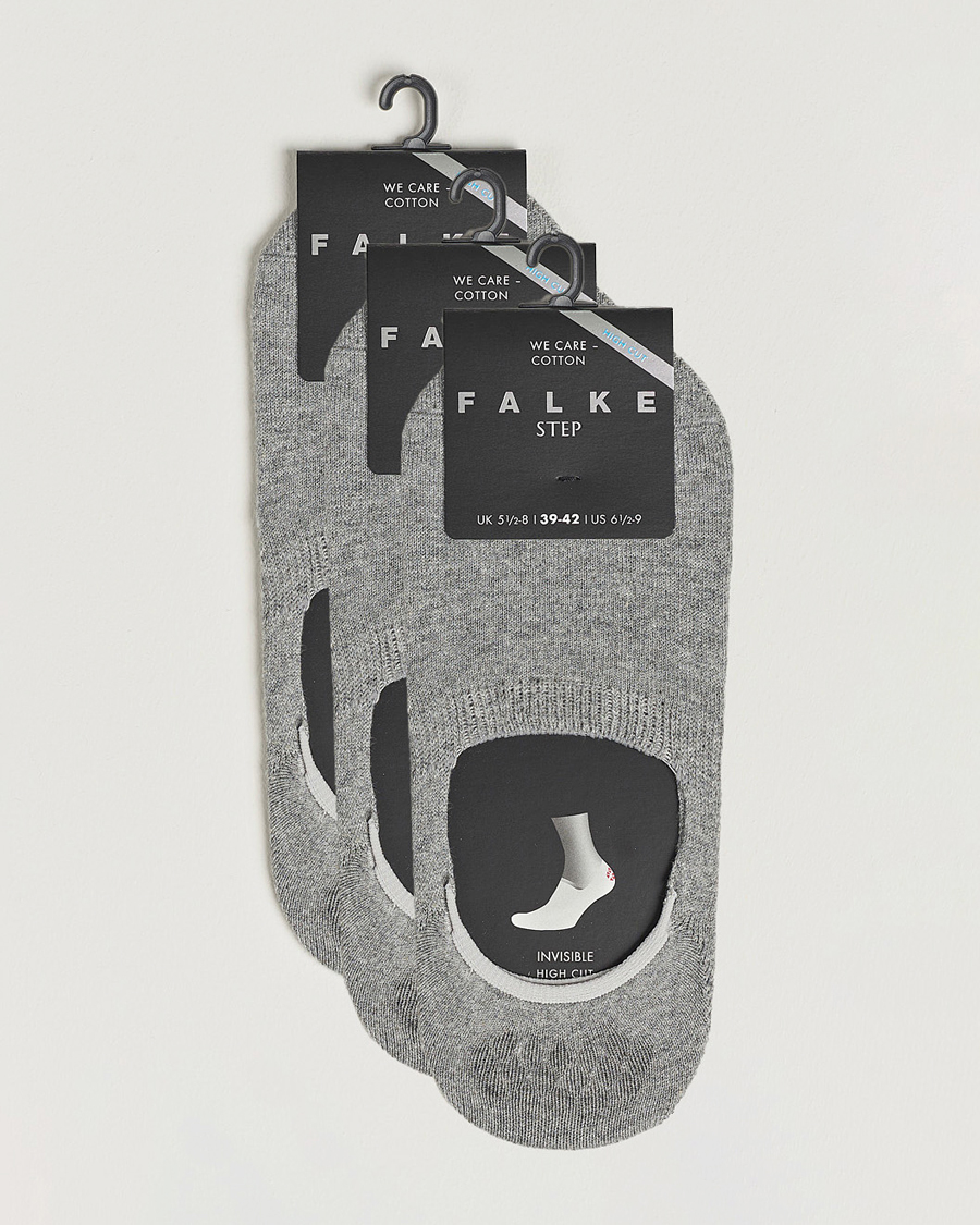Homme | Sous-Vêtements Et Chaussettes | Falke | 3-pack Casual High Cut Sneaker Socks Light Grey Melange