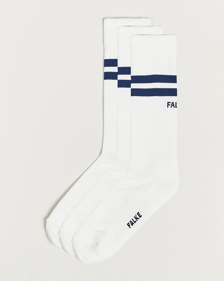 Homme | Sous-Vêtements Et Chaussettes | Falke | 3-pack Dynamic Tennis Socks White/Blue