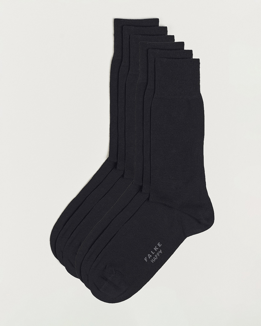 Homme | Sous-Vêtements Et Chaussettes | Falke | 6-pack Happy Cotton Socks Black
