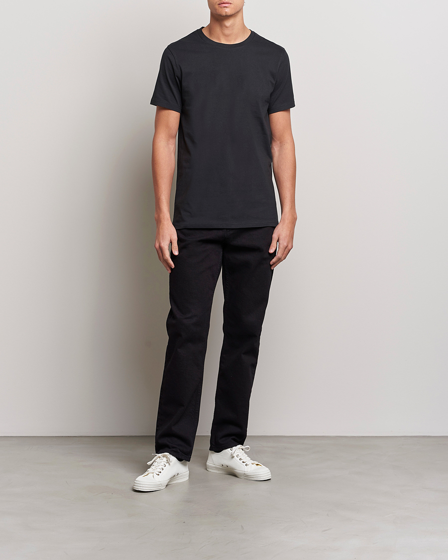 Homme | T-shirts | Bread & Boxers | 3-pack Crew Neck Regular T-Shirt Black