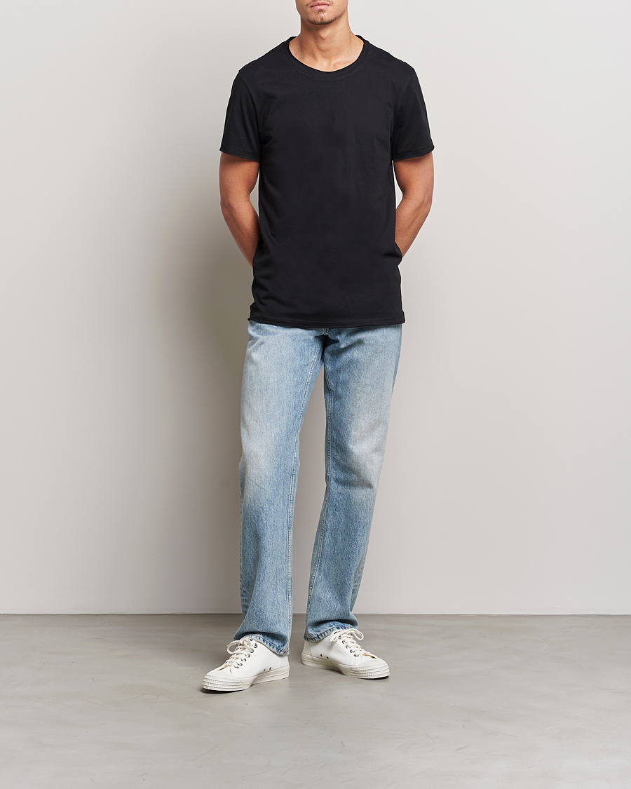 Homme | T-shirts | Bread & Boxers | 3-pack Crew Neck Relaxed Black