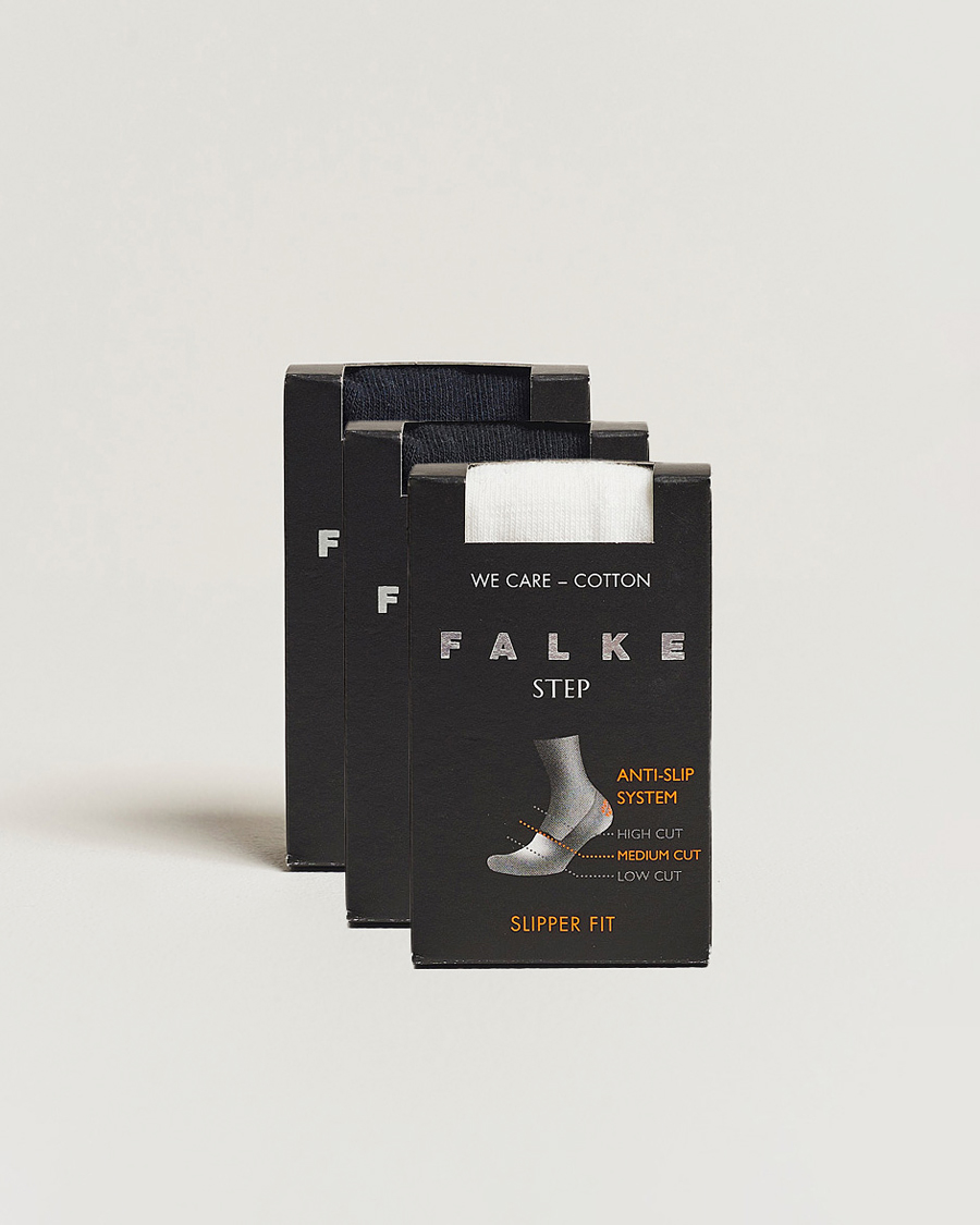Homme | Sous-Vêtements Et Chaussettes | Falke | 3-pack Step In Box Loafer Socks White/Black/Navy