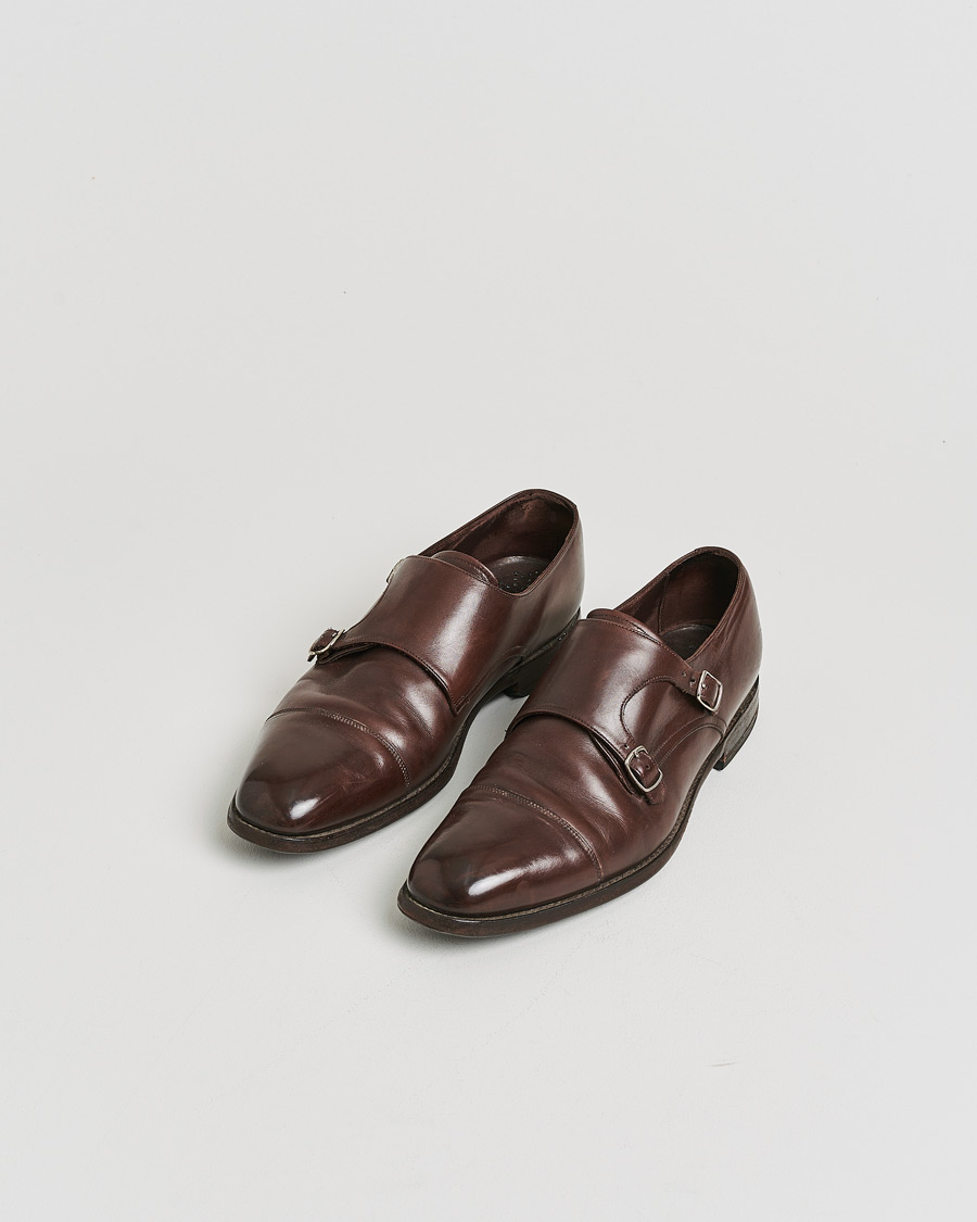 Homme | Pre-owned Chaussures | Pre-owned | Loake 1880 Cannon Monkstrap Dark Brown Burnished Calf UK9,5 - EU43,5