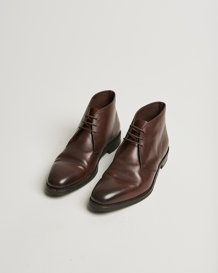 Homme | Loake 1880 Pimlico Chukka Boot Dark Brown Calf | Pre-owned | Loake 1880 Pimlico Chukka Boot Dark Brown Calf