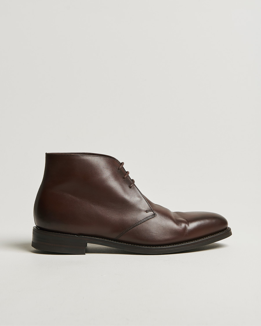 Homme | Loake 1880 Pimlico Chukka Boot Dark Brown Calf | Pre-owned | Loake 1880 Pimlico Chukka Boot Dark Brown Calf