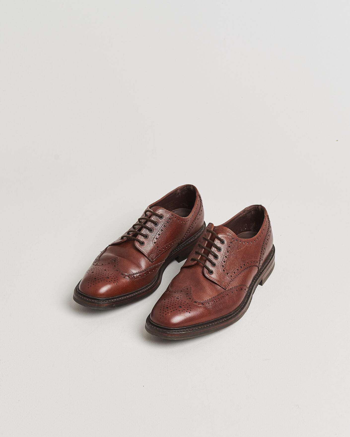 Homme | Pre-owned Chaussures cousues trépointe | Pre-owned | Loake 1880 Badminton Brogue Dark Brown Grain UK10,5 - EU44,5
