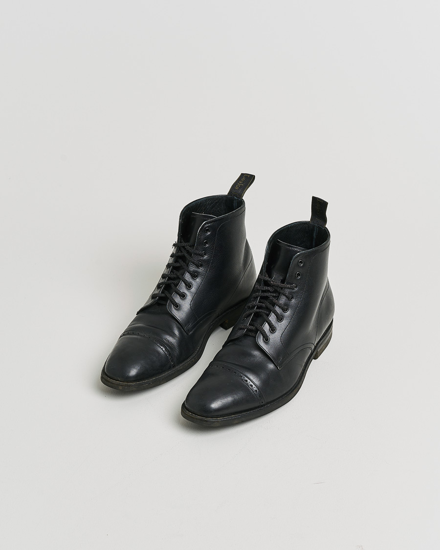 Homme | Pre-owned Chaussures cousues trépointe | Pre-owned | Loake 1880 Hyde Boot Black Calf UK10,5 - EU44,5