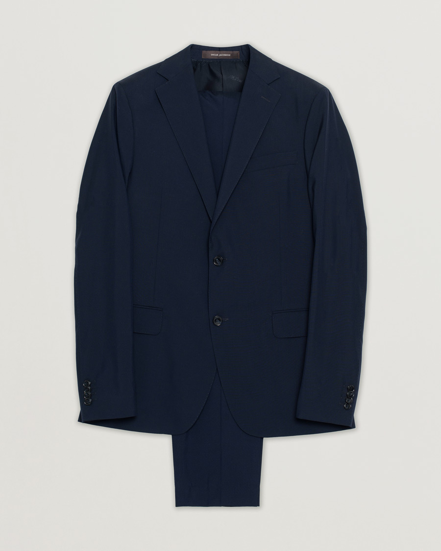 Homme | Oscar Jacobson Super 120's Wool Suit Navy 150 | Pre-owned | Oscar Jacobson Super 120's Wool Suit Navy 150