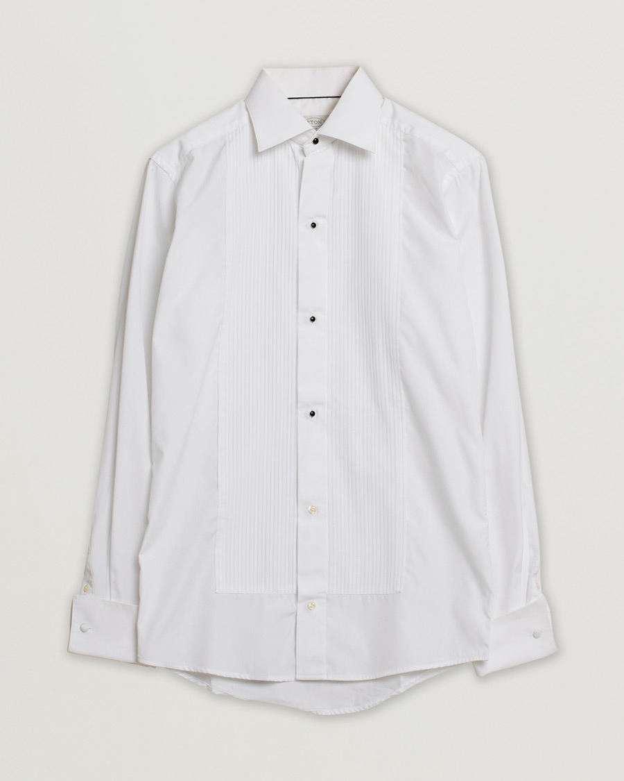 Homme | Chemises | Pre-owned | Eton Slim Fit Tuxedo Shirt Black Ribbon White