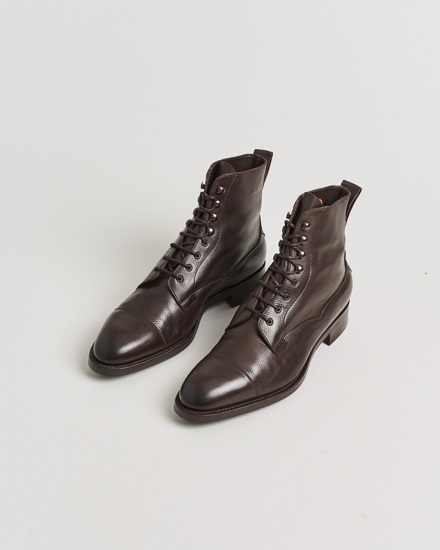 Homme | Pre-owned Chaussures cousues trépointe | Pre-owned | Edward Green Galway Grained Boot Dark Brown Utah Calf UK10,5 - EU45