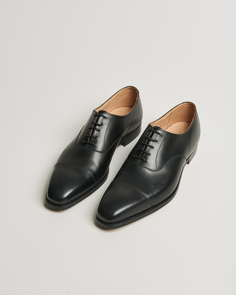 Homme | Crockett & Jones Hallam Oxford Black Calf | Pre-owned | Crockett & Jones Hallam Oxford Black Calf