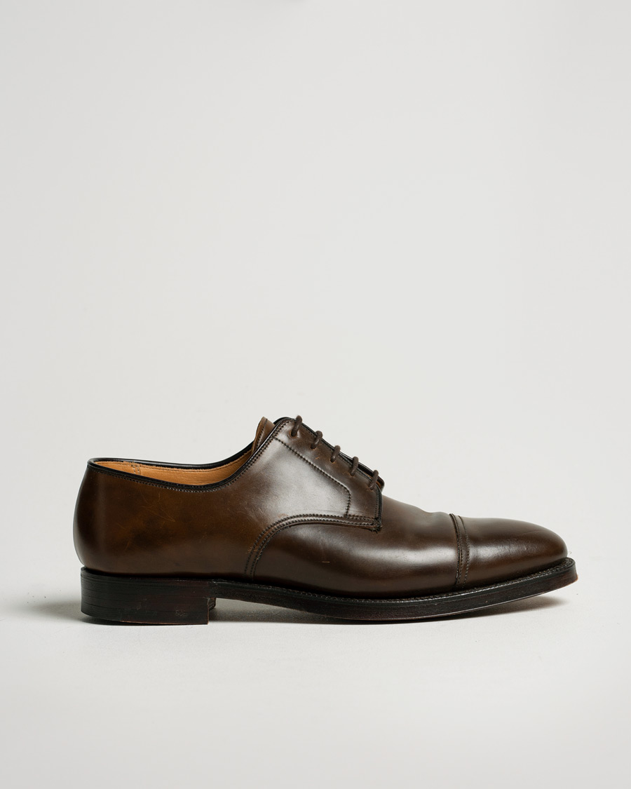 Homme | Crockett & Jones Bradford Derby Dark Brown Cordovan | Pre-owned | Crockett & Jones Bradford Derby Dark Brown Cordovan