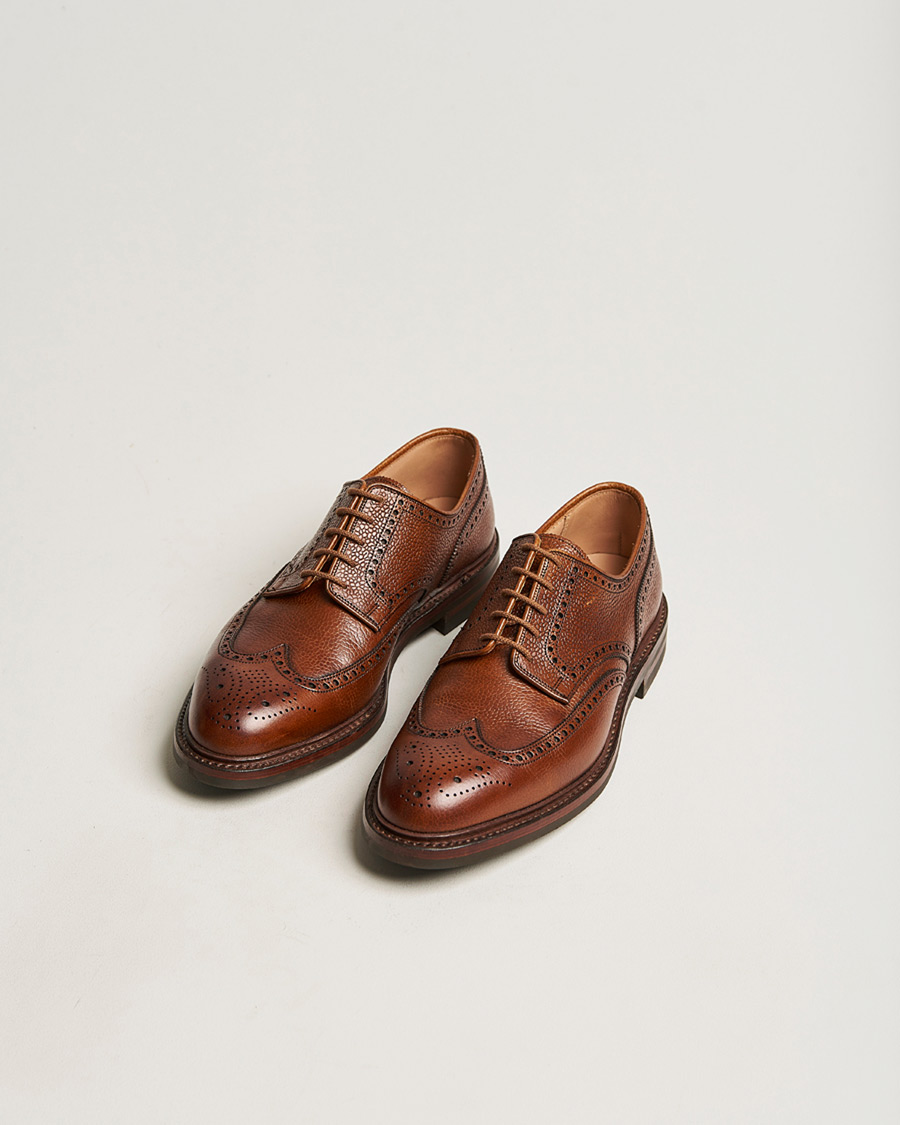 Homme | Pre-owned Chaussures cousues trépointe | Pre-owned | Crockett & Jones Pembroke Derbys Tan Grained Calf UK10,5 - EU44,5